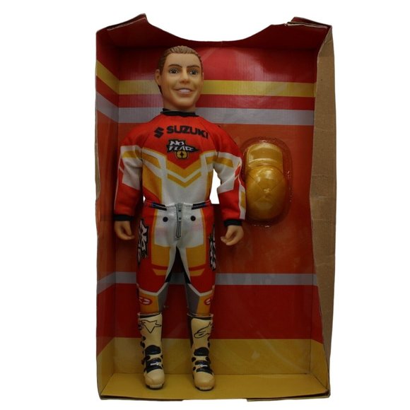 DreamCo Travis Pastrana MX All Stars Suzuki No Fear Freestyle 16in Doll Boxed - Picture 2 of 14